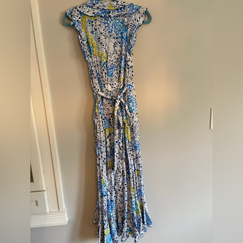 Poupette St Barth Aude Midi Dress in Blue Ailes - Picture 7 of 7